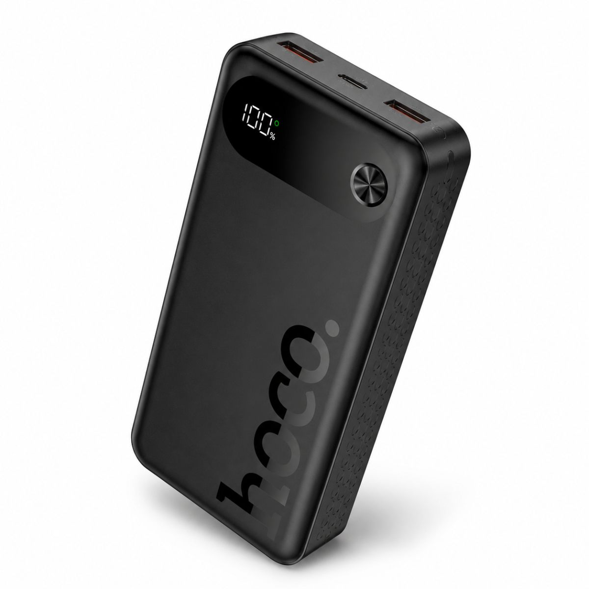 HOCO J154A 20000mAh power bank with 22.5W super fast charging, PD20W fast charging, QC3.0 support, LED digital display, and triple output ports for fast and efficient charging.