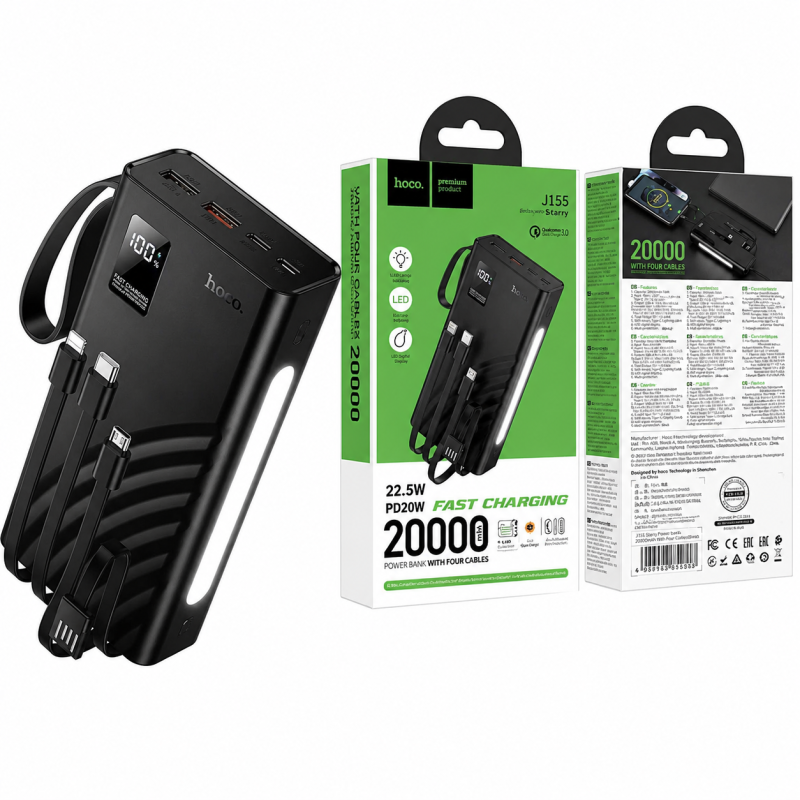 Hoco J155 Starry 20000mAh Fast Charging Power Bank