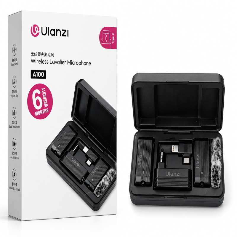 Ulanzi A100 Wireless Lavalier Microphone Type-C
